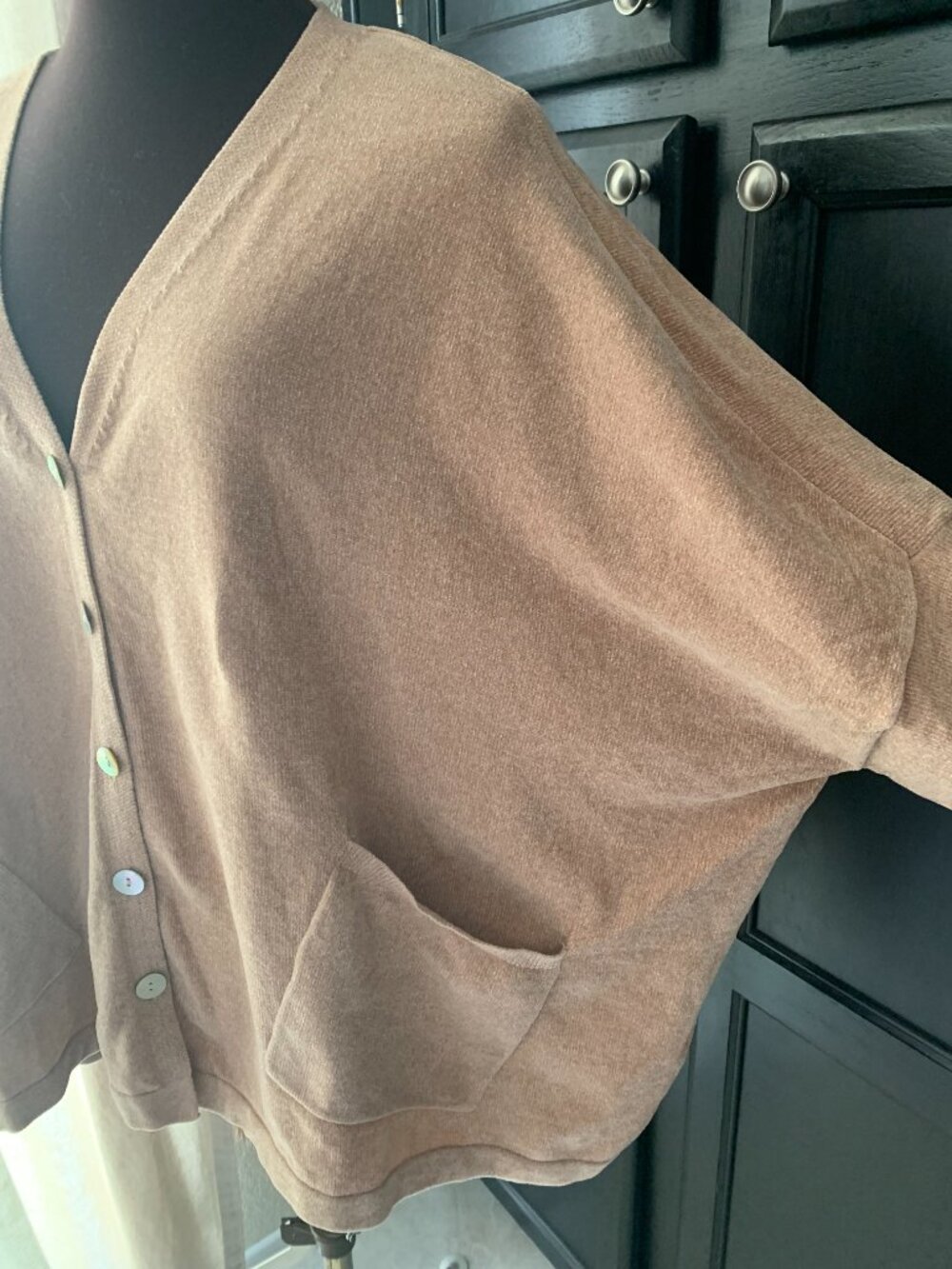 Barefoot Dreams CozyChic Lite Oversized Tan Button-Up Cardigan 1X EUC - Picture 2 of 12